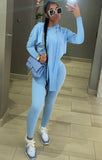 Casual Irregular Hoody Top and Pants