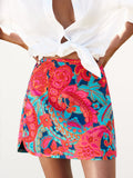 Mini Print Skirt Women Boho High Waist Skirts For Women Culotte Wrap Skirt Women Fashion Summer Casual Woman