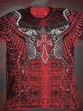 Street Demon Skull Tide Brand New Printed T-Shirt Gothic High Street T-Shirt Round