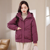 Large Size 300 Catties Fat MM Cotton Clothes Female Short Style 2024 New Korean Version Loose Cotton-Padded Jacket Fashion Hooded Cotton-Padded Jacket-Outfit
