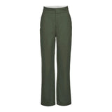 Women Zip Up Folds Low Waist Straight Pants y2k Clothes Korean Fashion Dark Blue Cargo Pants Joggers Straight