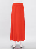 Elegant Women Satin Skirt Pink 2022 High Waist Long Skirts Vintage Orange Silkly Skirts A-Line Ladies High