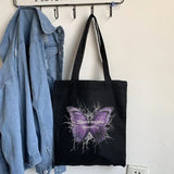 Women's bag Handbags Bags for women Butterfly lightning print Harajuku ladies casual shoulder bags large capacity printed