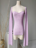 2023 new Autumn and Fit fashion women clothes cashmere sqaure collar full sleeves elastic high waist sexy pullover
