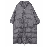 Big Size Long Hooded Cotton-padded Coat Long Sleeve Loose Fit Women Parkas Fashion Tide New Autumn Winter 2022