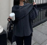 2024 Autumn And Winter Fashion Trend New Women's Casual Shawl Scarf Collar Short Jacket-Outfit
