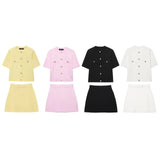 Women's Short-Sleeved Knitted Knitted Knitted