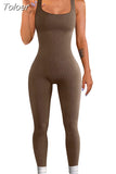 Piece Jumpsuit and Rompers Women Sport Yoga Fitness Jumpsuit Sexy Sleeveless Vest Bodysuit Slim Casual Bodysuit