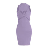 Toloer 2024 New Hollow Out Kink Design Sense Slim Show Thin Knitting Sleeveless Vest Skirt Female Sense Dress-Outfit