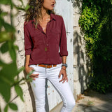 Autumn And Winter New Women's Shirt Collar Long-Sleeved Shirt Women's