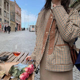 Khaki Plaid Reversible Jacket-Outfit
