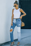 Color Block Straight Leg