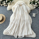 Trousers 2025 Summer Fairy Gentle Wind With High-Waisted Loose-Fitting Broad Leg Skirts And Crotch-Covered