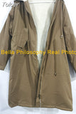 Women's Lamb Wool Coat Winter Pie Overcoming Long Large Lapel Locomotive Loose Outwear Casual Thick Warm Fashion