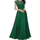 Chiffon Women's Fashion Temperament Commute Elegant Lace Long