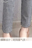 Piece Elegant Women Plaid Set New Fashion Vintage Office Business Casual Single Breasted Blazer Jacket Pants Feet