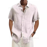 Explosion Summer V-Neck Button Cotton Cotton Pure Cotton Shirt Shirt Man Shirt
