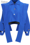 2023 Autumn Women's Coat New Fashion Turn-down Collar Solid Color Single Breasted Long Sleeve Outerwear Female Tide