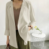 Toloer Small Suit Jacket Female 2024 Spring And Summer New Korean Version Loose Sunscreen Clothes In The Long Air Conditioning Cardigan Thin-Outfit