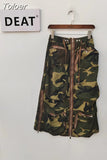 Fashion Women's Skirt New Elastic High Waist Zipper Big Pockets Loose Straight Brown Mid-calf Skirts Autumn 2023