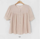 Girls Summer Blouse Women Suit Shirt Short Sleeves Tops High Waist Skirt Mini A Line Skirts Two Piece Suits Sell