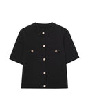 Homemade New Women's Smocoat Smozy Short-Sleeved Knitted Top