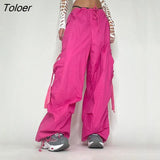 Gray Baggy Pants Fashion Streetwear Spring Women Denim Pants Loose High Waist Cargo Pants Korean