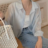 Chic Split Shirts Women Irregular Designed Stylish S-3XL Long Sleeve Blouse Sun-proof Breathable Outerwear Female