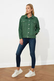Trendyol Green Basic Denim Jacket