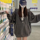 Coat Women Wear Oversize Loose Lazy Wind Print Hoods In The Spring And