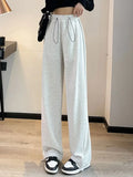 Sweatpants Joggers Women Wide Leg Autumn Baggy Pants For Women High Waist Dark Gray Oversize Pants Women's Sweatpants