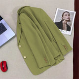 Toloer Autumn New Orange Suit Jacket Female Casual This Year Popular Small Fried Street Temperament Small Suit Female-Outfit
