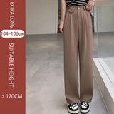Spring Summer Korean Wide Leg Women's Pants High Waist Saggy Loose Casual Elegant Solid Suits Pants Women Extended