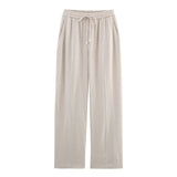 Homemade New Women's Oceaned Flawn-Blend Straight Pants