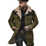 Autumn And Winter Men's Coat Velvet Jacket Multi-Pocket Zipper