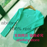 new spring and summer fashion women clothes sqaure collar full sleeves elastic high waist sexy pullover