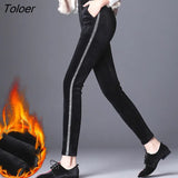 Velvet Warm Leggings Womens Plus Size 3xl Casual Skinny Stretchy Velour High Waist Pants 2020 New Long Trousers