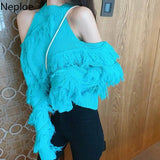 Sexy Lady Sweater Women Hollow Out Off Shoulder Knitted Cropped Pullovers Chic Tassels Jumper Sueter Fall 2023