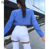Green New Blazers For Women Cropped Coats Jacket Summer Casual Outfits 2022 Fashion Chic Jacket Women's Blazer