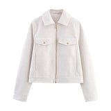Women's 2025 New Soft Zippered Jacket