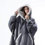 Sweatshirt Hoodie Women Oversized Winter Pullover Fleece Hooded Jumper Robe Femme Ladies Wearable TV Blanket with