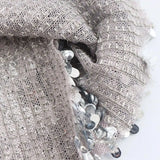 Silver Sequin Cowl Neck Midi Dress-Outfit