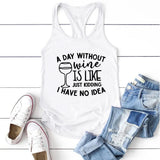 Letter Print Sleeveless T