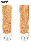 Embroidery CAT Deer Thickening Women Cotton Lovely Plush Keep Warm Sleep Ladies Funny Cute Socks Hosiery Winter