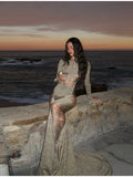 Simple Design Sliced Knitted Fishtail Dress 2025 New
