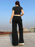 Straight Leg Pocket Cargo Pants-Outfit
