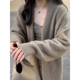 Glutinous High-End Loose Long Sweater Autumn And Winter 2025 New Lazy Knit Coat