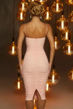Sexy Straps Ruffles Midi Bodycon