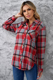 Button Front Curved Hem