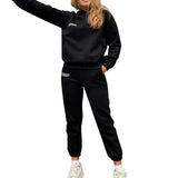 Winter Women Tracksuit Sportswear Long Pants Set Two Piece Long Sleeve Hoodies Sweatshirt Suit Winter Warm Solid